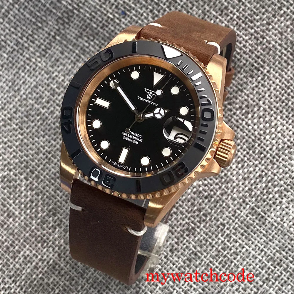 Tandorio 40mm Solid Full Cusn8 Bronze NH35A Automatic Men Watch Sapphire Crystal 120 Clicks Bezel 200m Waterproof Men Watch
Tandorio 40mm Solid Full Cusn8 Bronze NH35A Automatic Men Watch Sapphire Crystal 120 Clicks Bezel 200m Waterproof Men Watch