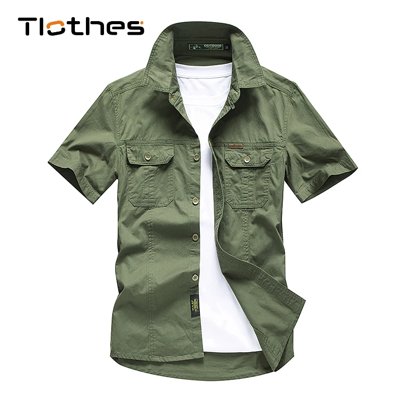 Summer Short Sleeve Shirts Military Men Casual Shirts High Quality Cotton Solid Shirt Classic Design Breathable Brand Shirts
Summer Short Sleeve Shirts Military Men Casual Shirts High Quality Cotton Solid Shirt Classic Design Breathable Brand Shirts