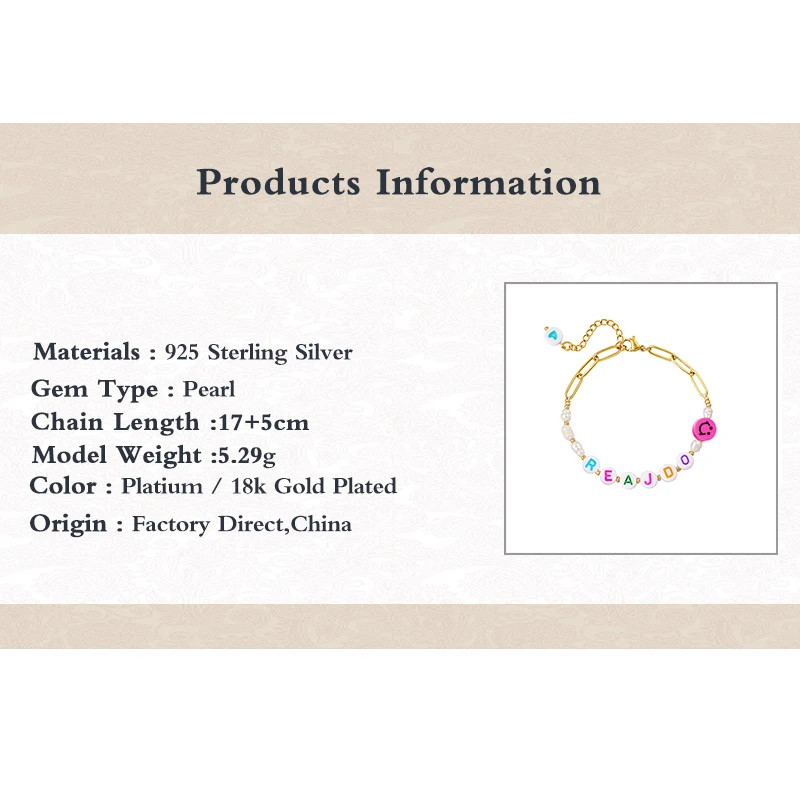 Aide 925 Stelring Silver Chain Bracelets for For Women Bohemian Colorful Handmake Love Luck Letter Cute Summer Bracelet Jewerly
Aide 925 Stelring Silver Chain Bracelets for For Women Bohemian Colorful Handmake Love Luck Letter Cute Summer Bracelet Jewerly