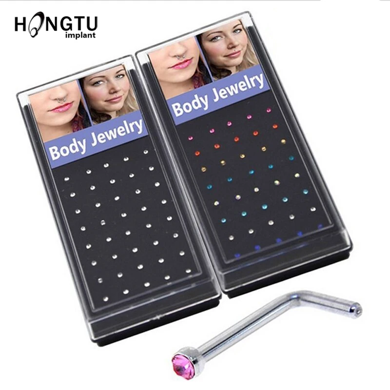 40PCS L Shaped Nose Ring Unisex Piercing Septum Clicker Nose Septum Ring Crystal Nose Studs Accessories And Jewelry In Body 20G
40PCS L Shaped Nose Ring Unisex Piercing Septum Clicker Nose Septum Ring Crystal Nose Studs Accessories And Jewelry In Body 20G