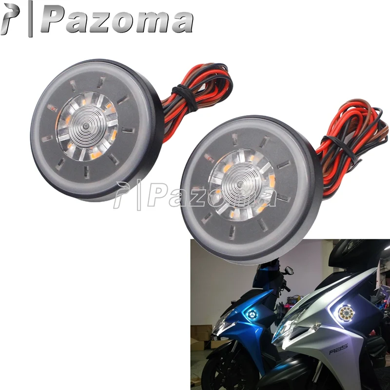 

Universal 2x 60mm/45mm LED Warning Reflector SMD Side Indicator Light 6mm Thread For Honda PCX 150 125 Yamaha R25 Nmax Scooter