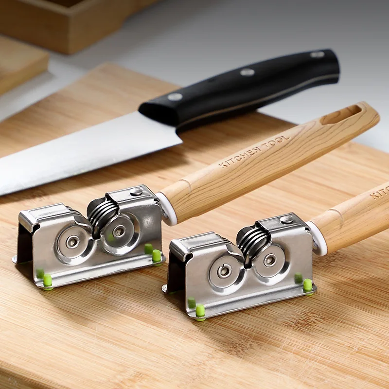 Manual Knife Sharpener with Ergonomic Handle and Wheel Sharpening System Stainless Steel Knives Sharpenering Tool
Manual Knife Sharpener with Ergonomic Handle and Wheel Sharpening System Stainless Steel Knives Sharpenering Tool