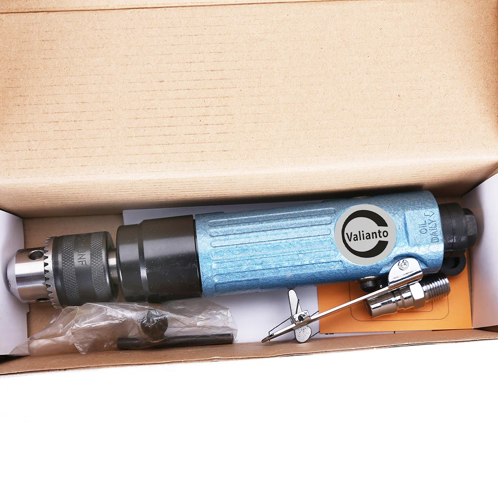 VALIANTOIN 3/8" Pneumatic Air Drill Guns High-speed Cordless Pistol Type Air Drill Reversible Tools for wood Hole Drilling
VALIANTOIN 3/8" Pneumatic Air Drill Guns High-speed Cordless Pistol Type Air Drill Reversible Tools for wood Hole Drilling