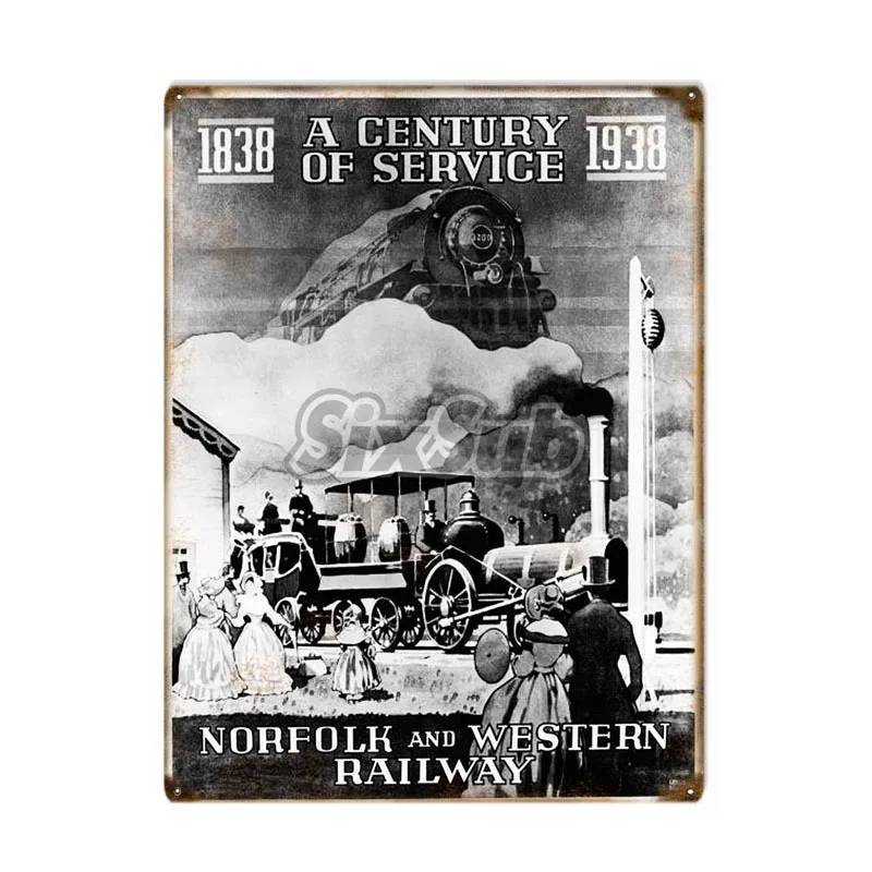 1938 a century of service norfolk western railway Car Retro stickers decals# 027056
1938 a century of service norfolk western railway Car Retro stickers decals# 027056