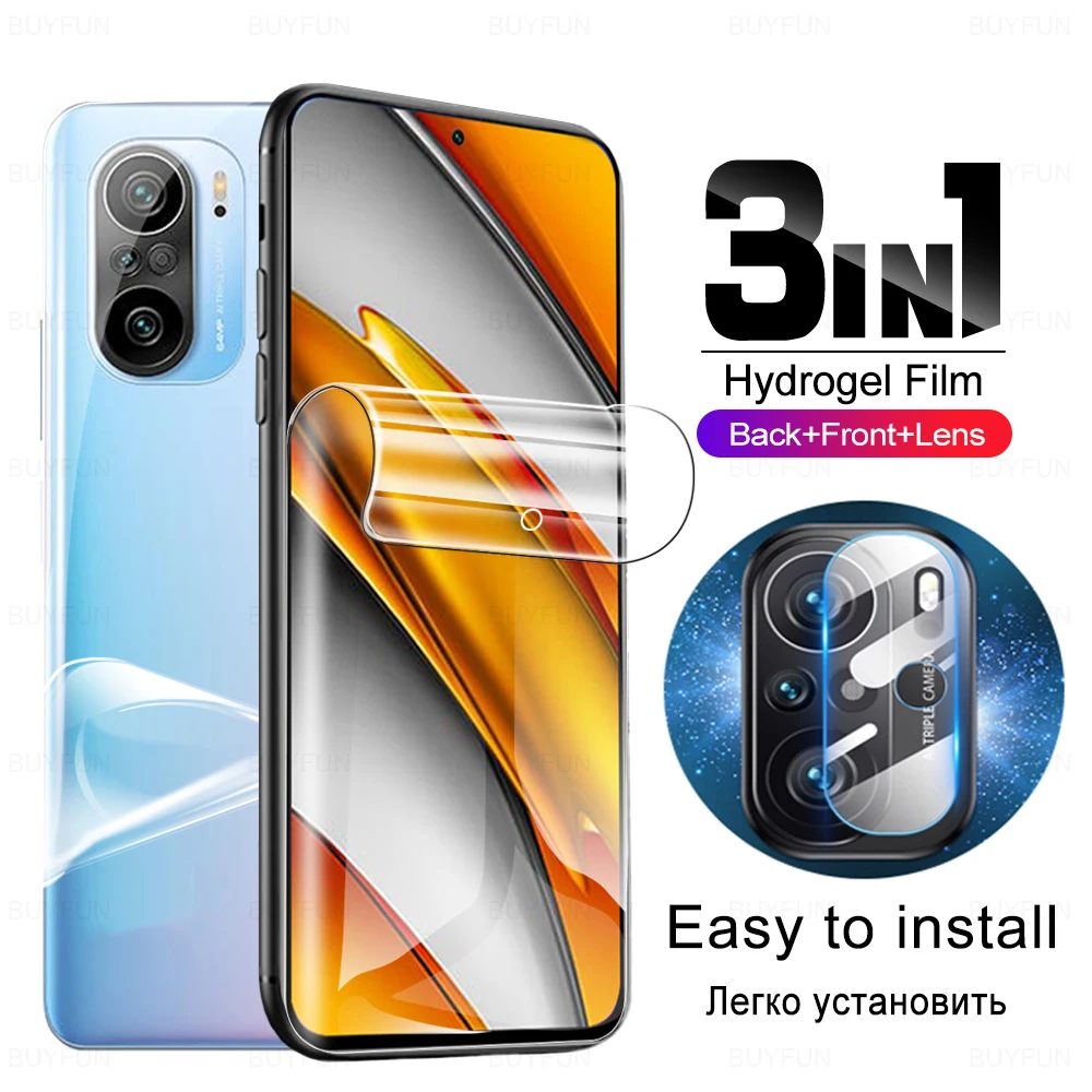 3в1 Гидрогелевая пленка для задней панели экрана для Xiaomi Mi Poco F3 Pocophone F1 Pocof3 F 3 1 Защитная пленка для объектива камеры не защитное стекло
3в1 Гидрогелевая пленка для задней панели экрана для Xiaomi Mi Poco F3 Pocophone F1 Pocof3 F 3 1 Защитная пленка для объектива камеры не защитное стекло