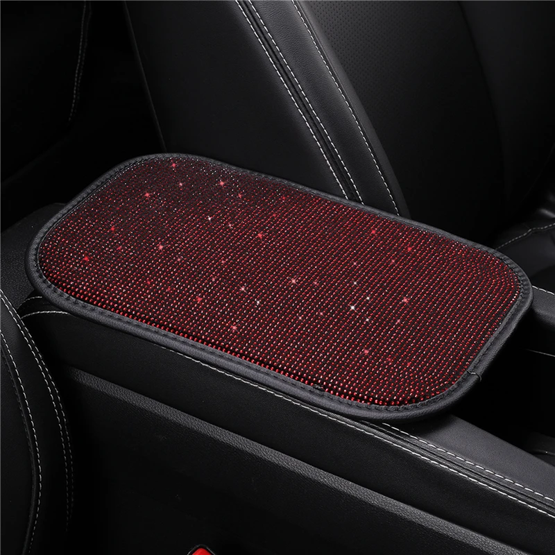 Rhinestone Crystal Car Armrest Box Pad Cover Women Diamond Center Console Box Armrests Pad Cushion Cover Mat For Car Auto 
Rhinestone Crystal Car Armrest Box Pad Cover Women Diamond Center Console Box Armrests Pad Cushion Cover Mat For Car Auto