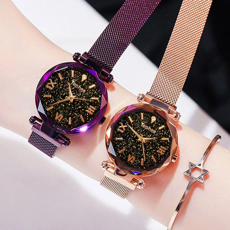 Luxury Women Watches Starry Star Ladies Watch Geometric Surface Ladies Clock Mesh Strap Watches Woman relogio feminino Gift
Luxury Women Watches Starry Star Ladies Watch Geometric Surface Ladies Clock Mesh Strap Watches Woman relogio feminino Gift