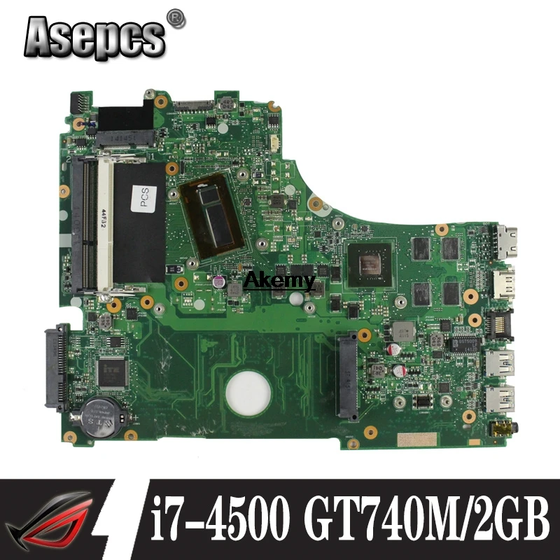 Для ASUS A750J K750J K750JB X750JB X750JN материнская плата для ноутбука тест 100% ОК i7 4500 GT740M/2 ГБ