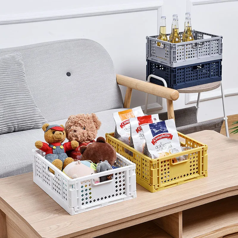 Foldable Plastic Storage Box Desktop Cosmetic Storage Basket Sundry Toys Snack Storage Box Multifunctional Home Organizer Boxes 
Foldable Plastic Storage Box Desktop Cosmetic Storage Basket Sundry Toys Snack Storage Box Multifunctional Home Organizer Boxes