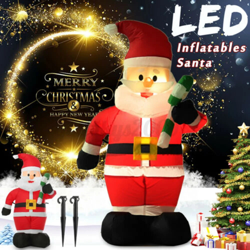 Рождественский надувной светодиодный светильник Jingle Jollys в виде Санта Клауса
Рождественский надувной светодиодный светильник Jingle Jollys в виде Санта Клауса