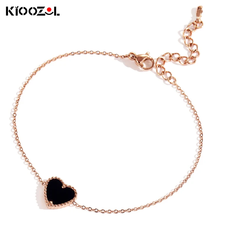 KIOOZOL Stainless Steel Black Heart Rose Gold Color Anklet For Women Summer Fashion Beach Jewelry Accessories 012 KO2
KIOOZOL Stainless Steel Black Heart Rose Gold Color Anklet For Women Summer Fashion Beach Jewelry Accessories 012 KO2