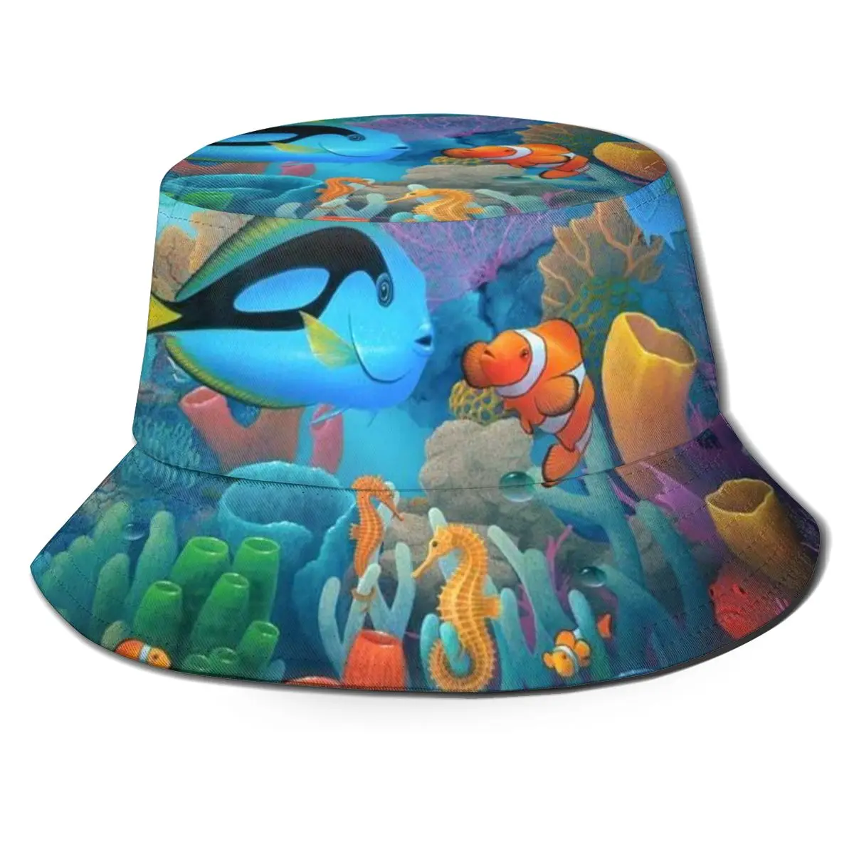 New Fashion Print Nature Style Underwater World Bucket Hat Reversible Fisherman Caps Summer Hats For Women Gorras
New Fashion Print Nature Style Underwater World Bucket Hat Reversible Fisherman Caps Summer Hats For Women Gorras