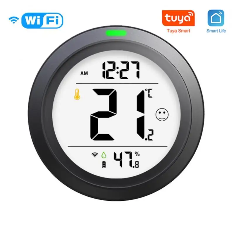 Tuya WIFI Bluetooth-compatible Temperature & Humidity Sensor For Smart Home Var SmartLife Thermometer Display Clock Light Alarm
Tuya WIFI Bluetooth-compatible Temperature & Humidity Sensor For Smart Home Var SmartLife Thermometer Display Clock Light Alarm