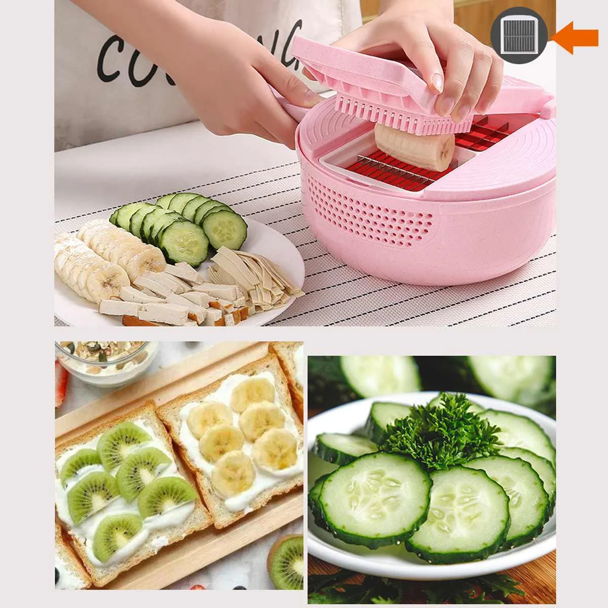 8 in 1 Slicer Vegetable Slicer Potato Peeler Onion Carrot Grater with Strainer Vegetable Cutter Kitchen Accessories
8 in 1 Slicer Vegetable Slicer Potato Peeler Onion Carrot Grater with Strainer Vegetable Cutter Kitchen Accessories
