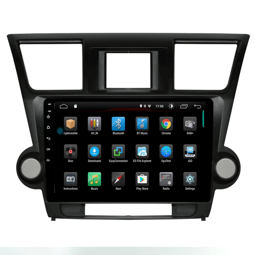 10 2 "2 din android автомобильный Радио dvd-плеер для Toyota Highlander 2011 - 2015 головное