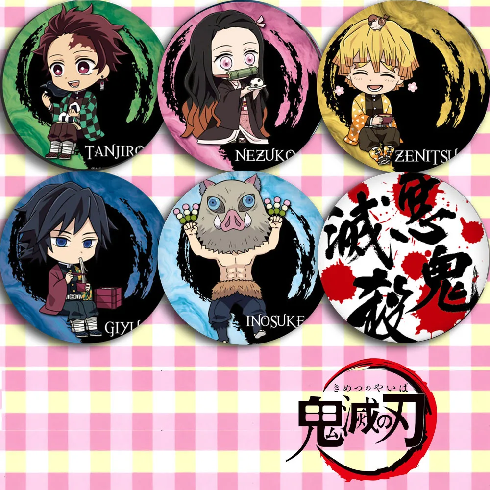 6 PCS/LOT Anime Demon Slayer Badge Kimetsu No Yaiba Pins Tanjirou Nezuko Zenitsu Inosuke Giyuu Muzan Badge Toy Brooch Model Doll
6 PCS/LOT Anime Demon Slayer Badge Kimetsu No Yaiba Pins Tanjirou Nezuko Zenitsu Inosuke Giyuu Muzan Badge Toy Brooch Model Doll