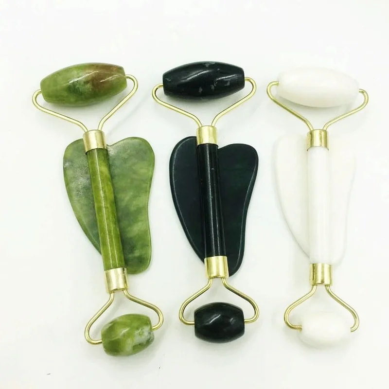 2pcs Face Massager Roller Natural Jade Stone Guasha Board Scraper Set Facial Lift Skin Relaxation Slimming Beauty Neck Thin Tool
2pcs Face Massager Roller Natural Jade Stone Guasha Board Scraper Set Facial Lift Skin Relaxation Slimming Beauty Neck Thin Tool