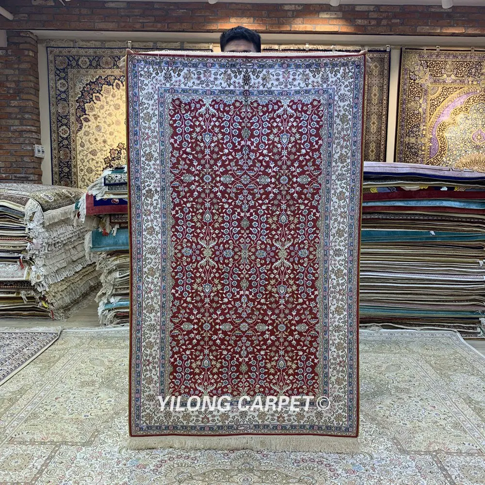 Yilong 3 'x 5' Восточный шелковый ковер красный ручной работы с маленьким шелковым цветком персидские ковры (HF220B)
Yilong 3 'x 5' Восточный шелковый ковер красный ручной работы с маленьким шелковым цветком персидские ковры (HF220B)