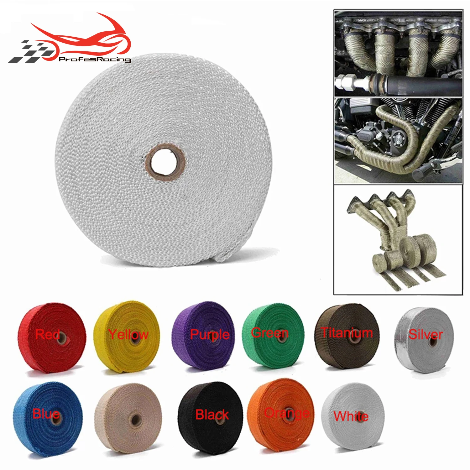 5cm*5M/10M/15M Motorcycle Exhaust Thermal Tape Header Heat Wrap Manifold Insulation Roll Resistant with Stainless Ties
5cm*5M/10M/15M Motorcycle Exhaust Thermal Tape Header Heat Wrap Manifold Insulation Roll Resistant with Stainless Ties