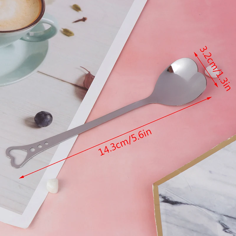 10PCS Stainless Steel Utensils Heart-Shape Scoops Tableware Coffee Tea Spoon 
10PCS Stainless Steel Utensils Heart-Shape Scoops Tableware Coffee Tea Spoon