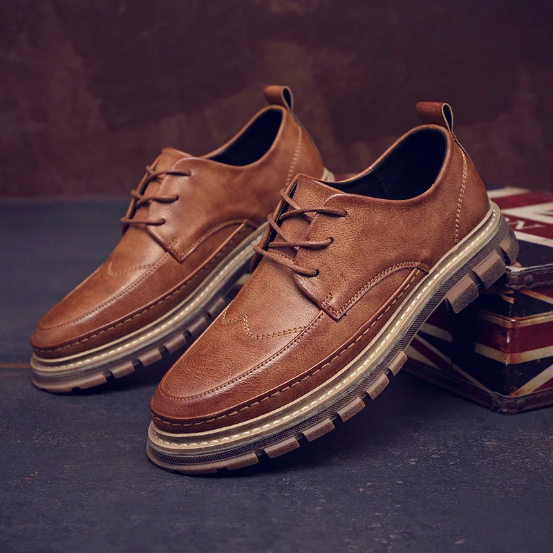 Men's Oxfords Leather Shoes British Bussiness Shoes Casual Comfortable Formal Dress Shoe Men Flats Lace-Up Bullock Footwear
Men's Oxfords Leather Shoes British Bussiness Shoes Casual Comfortable Formal Dress Shoe Men Flats Lace-Up Bullock Footwear