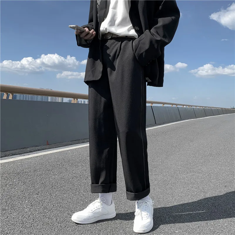 2020 Men's Trendy Cargo Baggy Casual Pants Streetwear Suit Pants Loose Trousers Fashion Trend Brown/black Color Straight Pants
2020 Men's Trendy Cargo Baggy Casual Pants Streetwear Suit Pants Loose Trousers Fashion Trend Brown/black Color Straight Pants