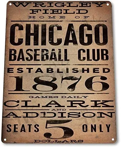 Home Wall Decoration Metal Plate Chicago Baseball Club Baseball Enthusiasts Collection Home Decoration Metal Tin Sign 8x12 Inch
Home Wall Decoration Metal Plate Chicago Baseball Club Baseball Enthusiasts Collection Home Decoration Metal Tin Sign 8x12 Inch