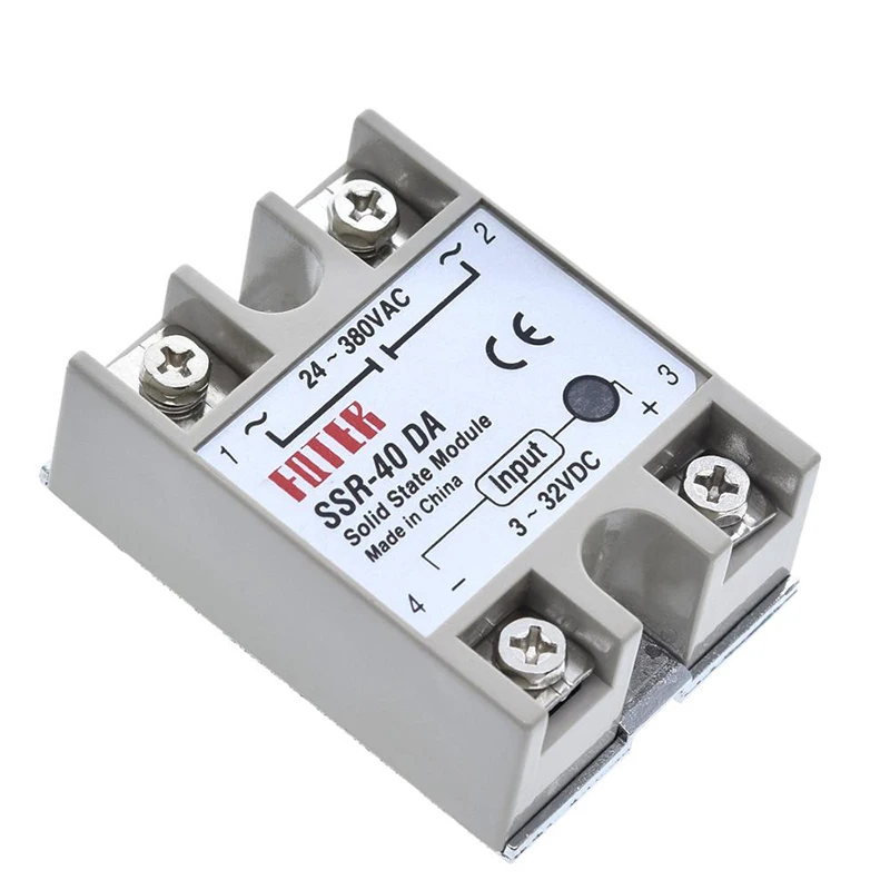 Твердотельное реле Φ SSR-10DA 10A 25A 40A 50A фактически 3-32V DC TO 24-380V AC SSR 10DA 25DA 40DA 50DA |