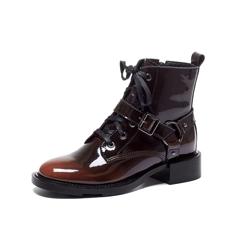 Autumn and Winter New Shoes for Women Fashion Simplicity Lace Martin Boots First Layer Cowhide Belt Buckle Short Boots
Autumn and Winter New Shoes for Women Fashion Simplicity Lace Martin Boots First Layer Cowhide Belt Buckle Short Boots