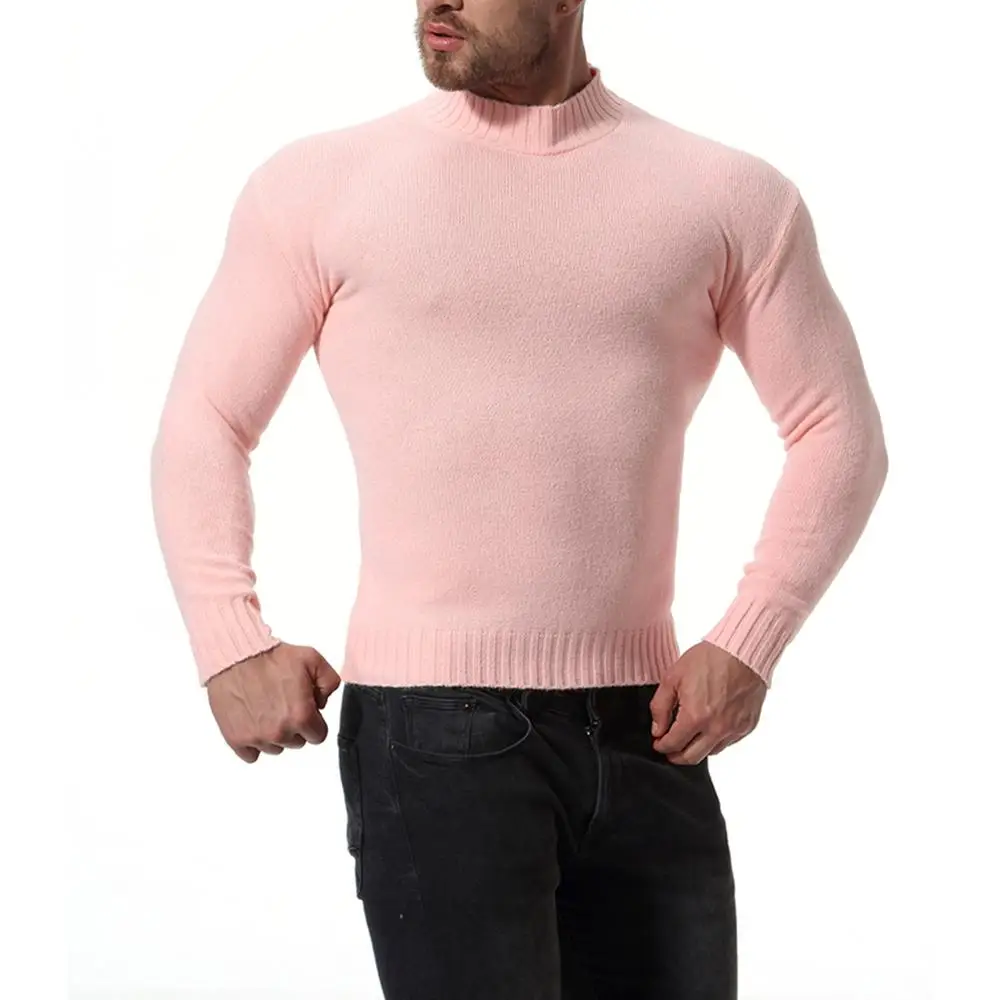 Man Causal O Neck Pink Sweater Autumn Winter Pullover Knitted Solid Sweaters 
Man Causal O Neck Pink Sweater Autumn Winter Pullover Knitted Solid Sweaters