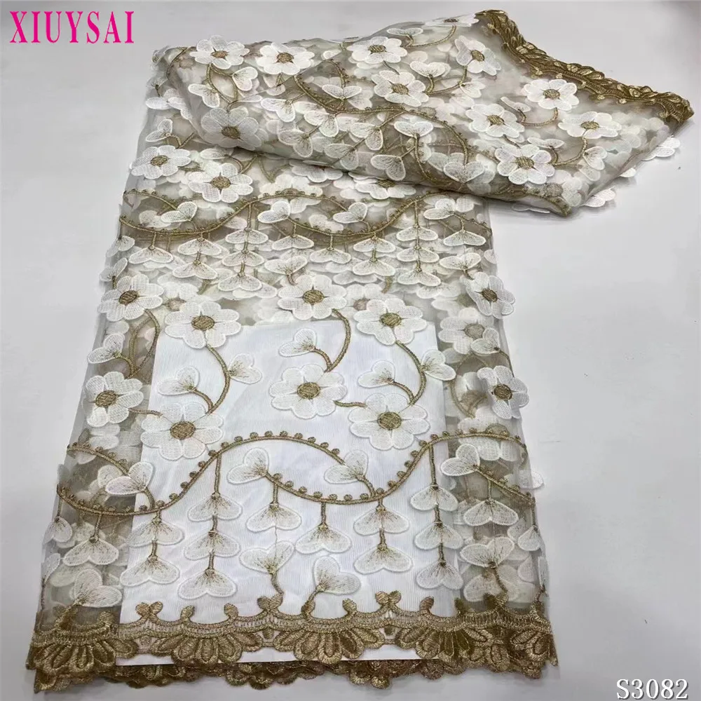 White Gold African Lace Fabric Nigerian French Mesh Lace Fabric 2021 New Arrivals Tulle For Weeding Party Dress
White Gold African Lace Fabric Nigerian French Mesh Lace Fabric 2021 New Arrivals Tulle For Weeding Party Dress