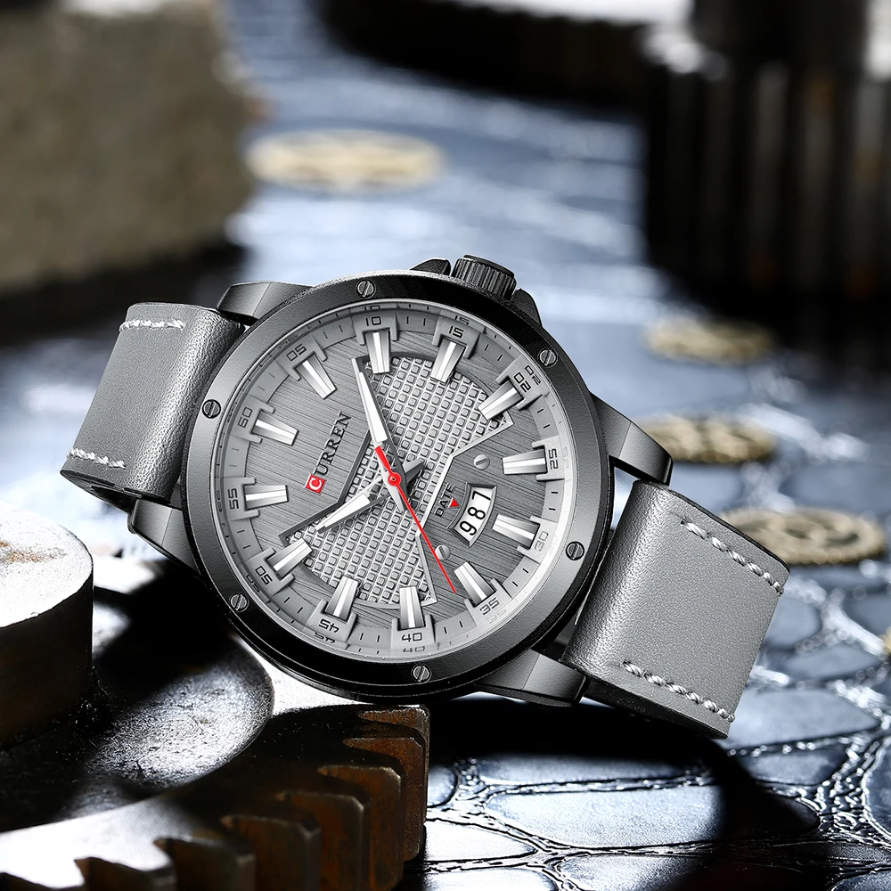 Casual New Watches for Men with Leather Big Dial with Date Fashion Wristwatch relgio masculino 
Casual New Watches for Men with Leather Big Dial with Date Fashion Wristwatch relgio masculino