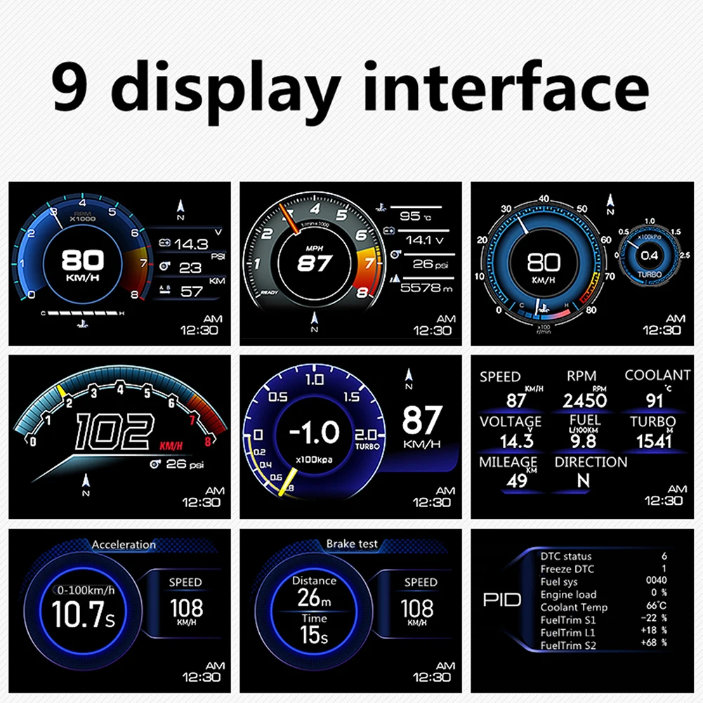 Car HUD OBD GPS Head Up Display Car Accessories Water Temperature Alarm Speedometer Overspeed Alarm Ambient Light
Car HUD OBD GPS Head Up Display Car Accessories Water Temperature Alarm Speedometer Overspeed Alarm Ambient Light