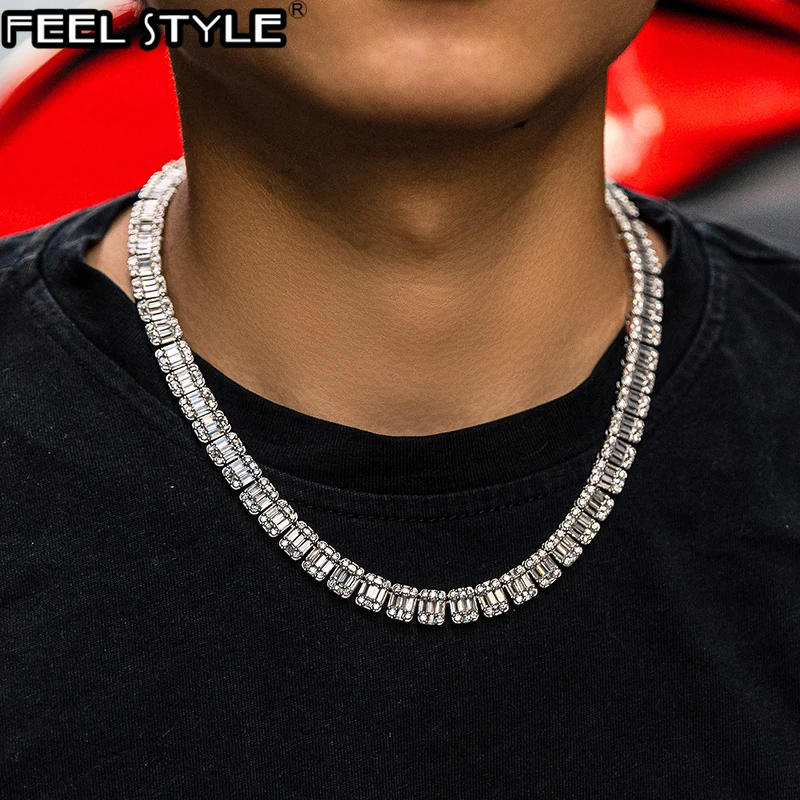Hip Hop Box Buckle Baguette Iced Out Cubic 9MM Zirconia Necklace Geometric Square AAA CZ Stone Chains For Men Chokers Jewelry
Hip Hop Box Buckle Baguette Iced Out Cubic 9MM Zirconia Necklace Geometric Square AAA CZ Stone Chains For Men Chokers Jewelry