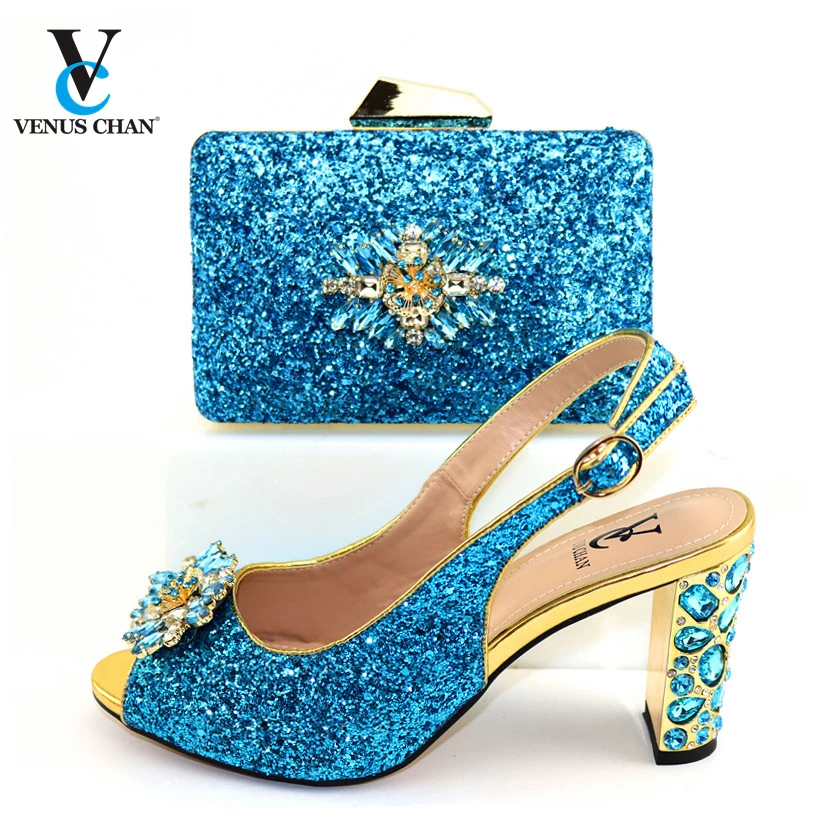 2020Blue Elegant Style Nigerian Women Shoes And Bag To Match Set African High Heels Party Shoes And Bag Set For Wedding Dress
2020Blue Elegant Style Nigerian Women Shoes And Bag To Match Set African High Heels Party Shoes And Bag Set For Wedding Dress