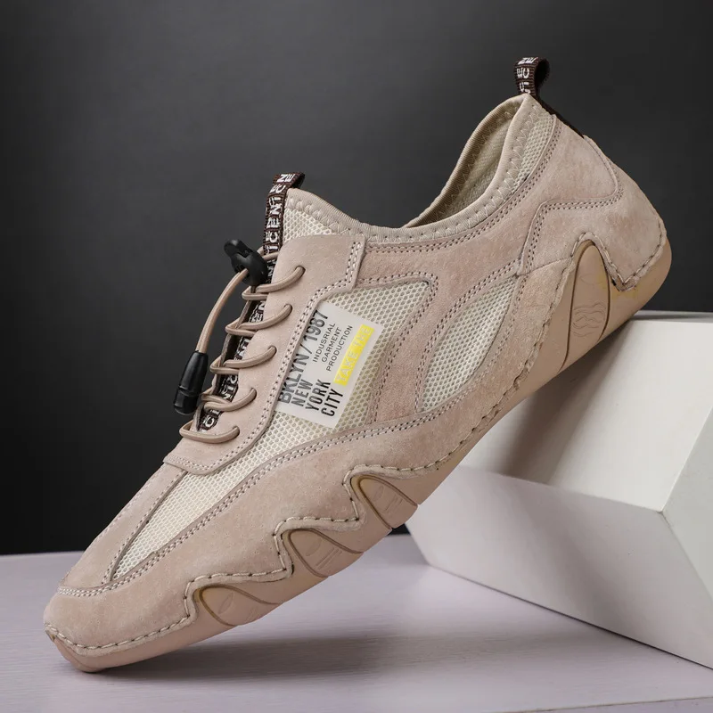 Newest 2021 Summer Style Men Breathable Men Driving Flat Shoes Cow Leather With Mesh Slip On Leather Men Loafers Big Size 38-46
Newest 2021 Summer Style Men Breathable Men Driving Flat Shoes Cow Leather With Mesh Slip On Leather Men Loafers Big Size 38-46