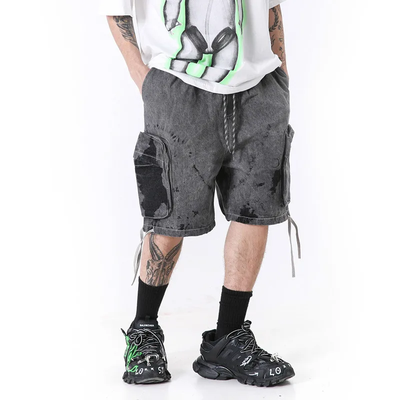 Джинсы-карго мужские, до колен, свободные, винтажные, уличные, повседневные, брюки средней длины
Джинсы-карго мужские, до колен, свободные, винтажные, уличные, повседневные, брюки средней длины