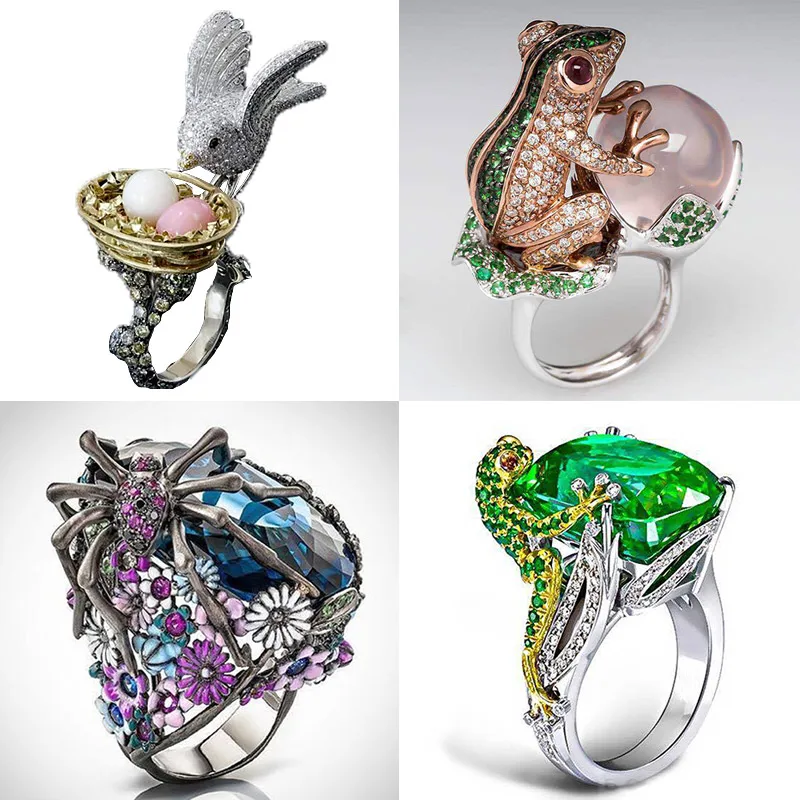 USTAR Unique Spider Fog Finger Rings for women Shiny CZ Crystals Stone Animal silver color Rings Female Anel accessories
USTAR Unique Spider Fog Finger Rings for women Shiny CZ Crystals Stone Animal silver color Rings Female Anel accessories