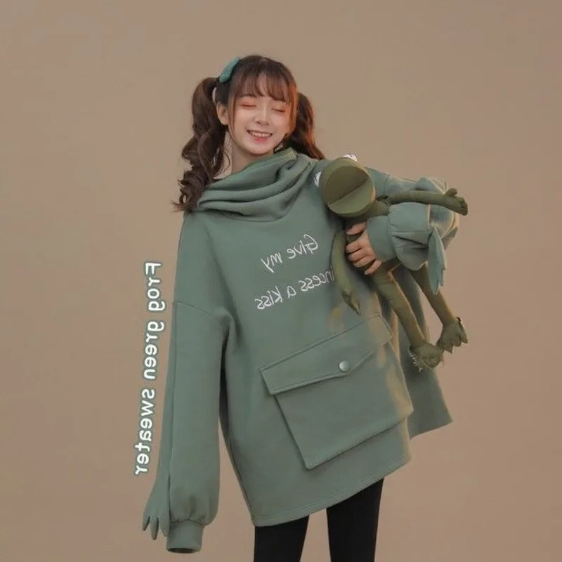 Longsleeve Frog Hoodie Flannel Letters Hoody Harajuku Zip Up Hoodie Japanese Style Oversized Sweatshirt Fall Green Hoodies Women
Longsleeve Frog Hoodie Flannel Letters Hoody Harajuku Zip Up Hoodie Japanese Style Oversized Sweatshirt Fall Green Hoodies Women