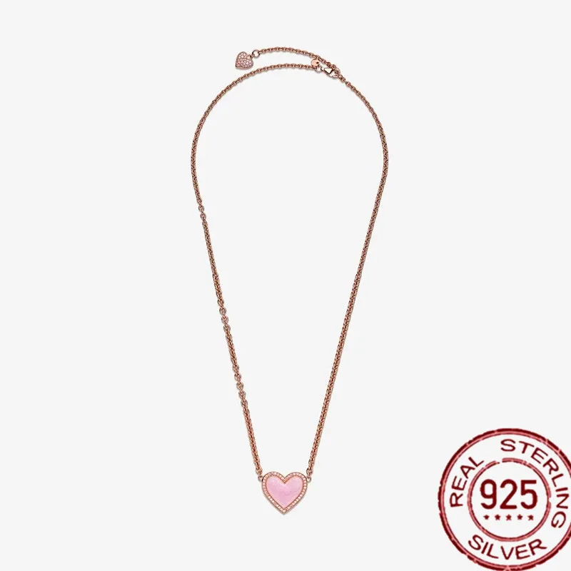 HOT Sale 925 Sterling Silver 2021 New Pink Swirl Heart Collier Necklace For Women Brand Original Necklace Jewelry Gift For Lover
HOT Sale 925 Sterling Silver 2021 New Pink Swirl Heart Collier Necklace For Women Brand Original Necklace Jewelry Gift For Lover