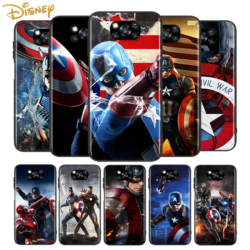 Captain America Marvel for Xiaomi Poco X3 NFC X2 M3 M2 F2 F3 Pro C3 F1 A2 Lite Mix3 Play Silicone Soft Black Phone Case
Captain America Marvel for Xiaomi Poco X3 NFC X2 M3 M2 F2 F3 Pro C3 F1 A2 Lite Mix3 Play Silicone Soft Black Phone Case