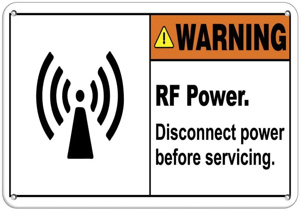 Warning Rf Power. Disconnect Power Before Servicing. Poster Funny Art Decor Vintage Aluminum Retro Metal Tin Sign 20x30cm
Warning Rf Power. Disconnect Power Before Servicing. Poster Funny Art Decor Vintage Aluminum Retro Metal Tin Sign 20x30cm