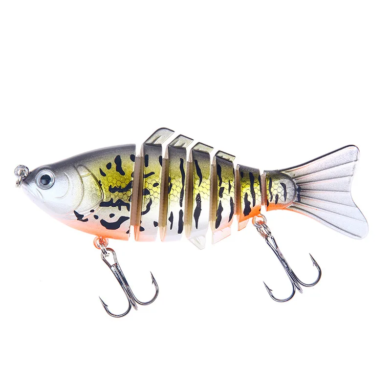 

1Pcs Multi Sections 6 Segments Fishing Lure 10cm 16g Jointed minnow Swimbait Crankbait Artificial Hard Bait Wobblers Treble Hook