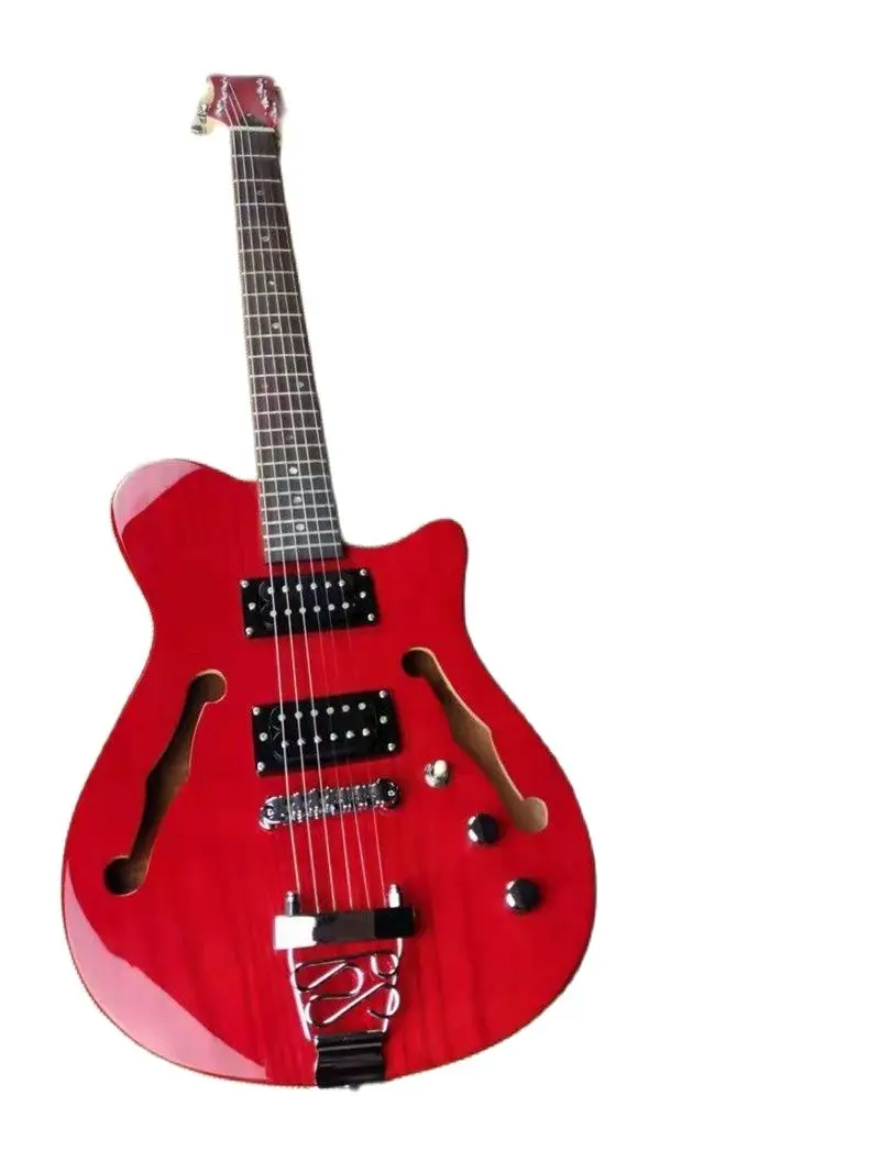 Ажурная красная электрогитара, 39 дюймов, 6 струн, болт на гитаре, полное дерево окуме, глянцевый корпус с двойным F-отверстием
Ажурная красная электрогитара, 39 дюймов, 6 струн, болт на гитаре, полное дерево окуме, глянцевый корпус с двойным F-отверстием