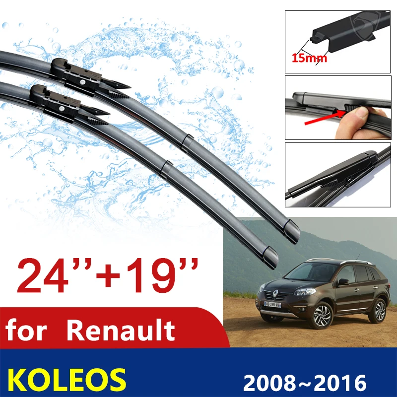 

Car Wiper Blades for Renault Koleos Samsung QM5 2008~2016 2012 2013 2014 2015 Front Windscreen Windshield Wipers Car Accessories