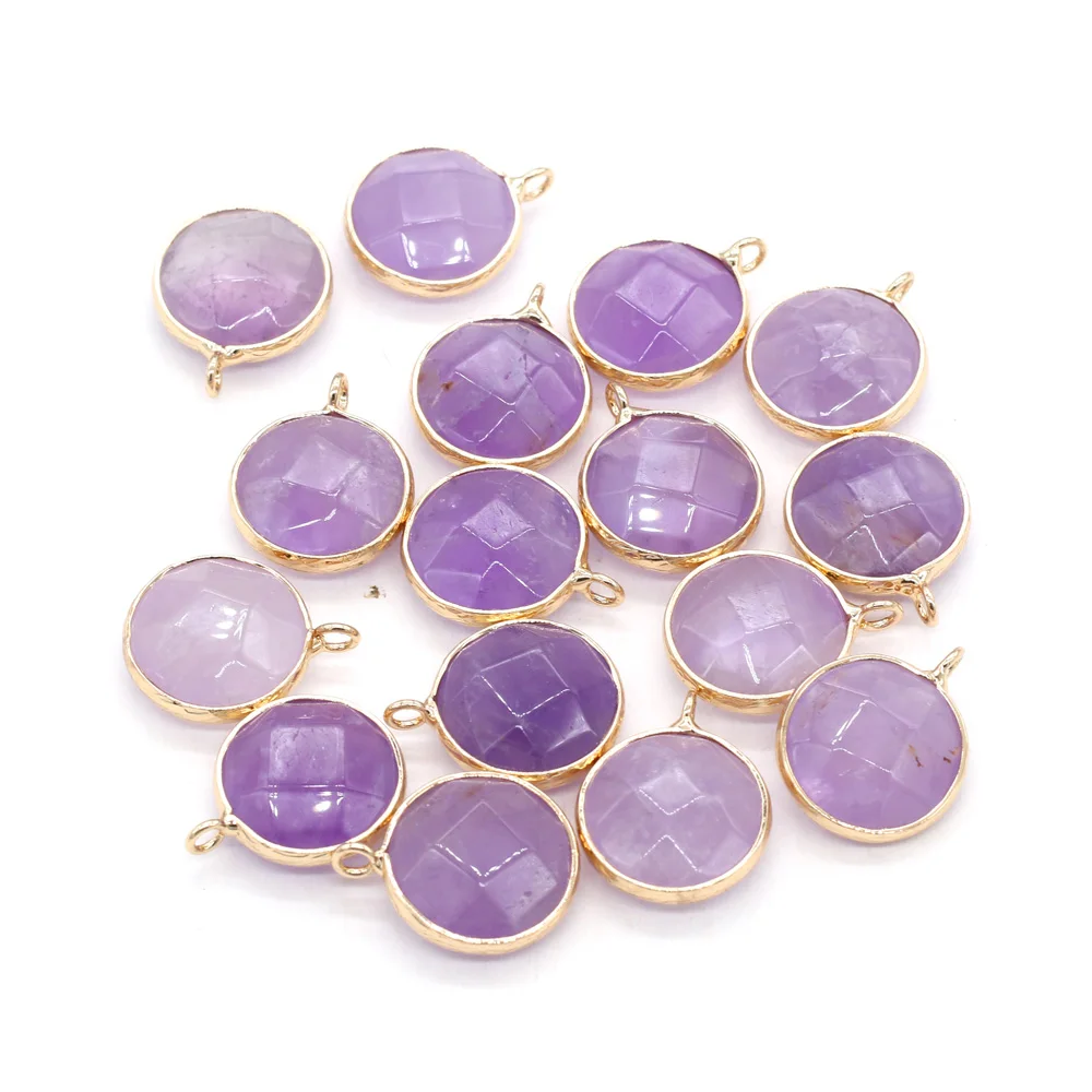 2pcs Section Natural Faceted Amethysts Stone Pendants Exquisite Charms for Jewelry Making DIY necklace Size 22x26mm
2pcs Section Natural Faceted Amethysts Stone Pendants Exquisite Charms for Jewelry Making DIY necklace Size 22x26mm