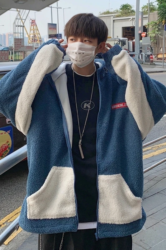 2019 Autumn And Winter New Korean Version Of The Original Loose Color Matching Lamb Hair Hooded Sweatshirt Fashion Casual Jacket
2019 Autumn And Winter New Korean Version Of The Original Loose Color Matching Lamb Hair Hooded Sweatshirt Fashion Casual Jacket