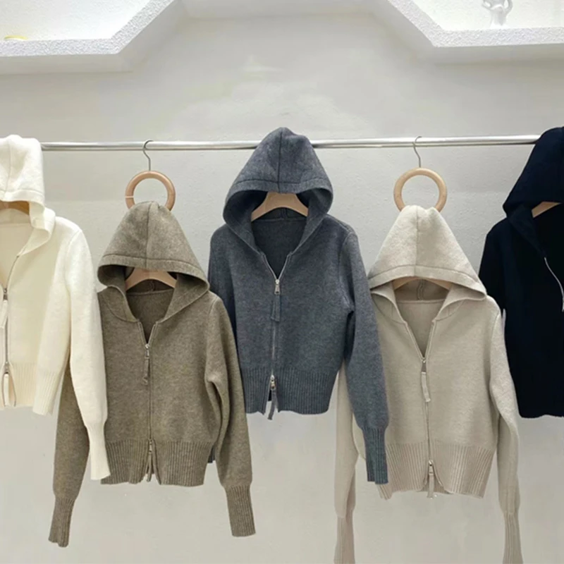 Aibeauty New Winter Spring Wild Korean Lady Top Short Cardigans Zipper Hooded Thicken Knitted Women's Sweaters
Aibeauty New Winter Spring Wild Korean Lady Top Short Cardigans Zipper Hooded Thicken Knitted Women's Sweaters