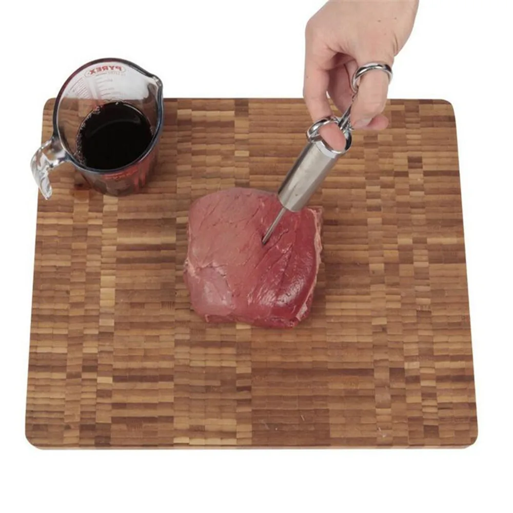 Stainless Steel BBQ Flavor Injection Meat Syringe 2-oz Marinade Turkey Injector with 3 Needle Cooking Tool Kitchen Tool
Stainless Steel BBQ Flavor Injection Meat Syringe 2-oz Marinade Turkey Injector with 3 Needle Cooking Tool Kitchen Tool