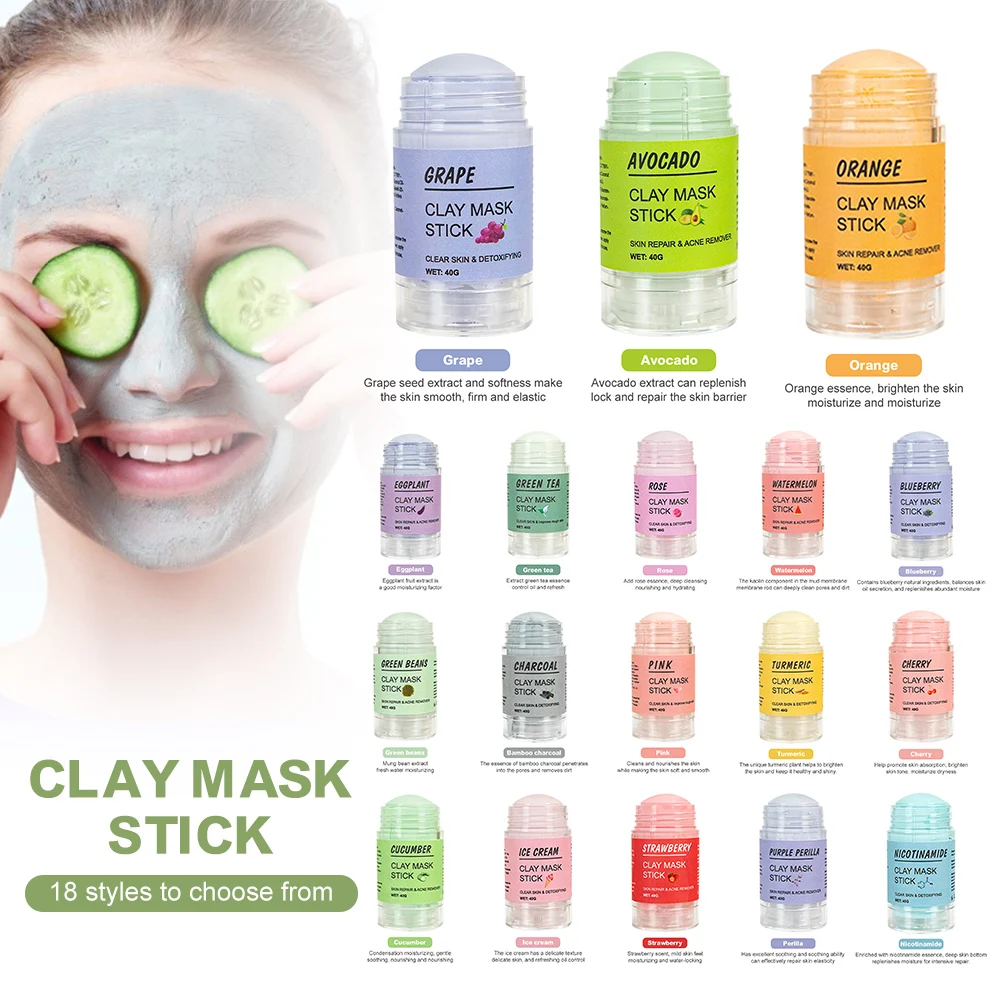Purifying Green Tea Clay Stick Mask Face Moisturizes Oil Control Deep Cleaning Blackhead Remover Face Care Mask for All Skins
Purifying Green Tea Clay Stick Mask Face Moisturizes Oil Control Deep Cleaning Blackhead Remover Face Care Mask for All Skins